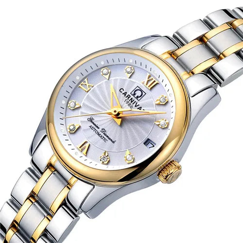 Carnival Women Watches Top Luxury Brand Ladies Automatic Mechanical Watch Women Sapphire Waterproof Relogio Feminino Reloj Mujer