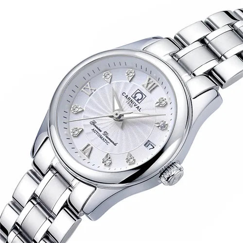 Carnival Women Watches Top Luxury Brand Ladies Automatic Mechanical Watch Women Sapphire Waterproof Relogio Feminino Reloj Mujer