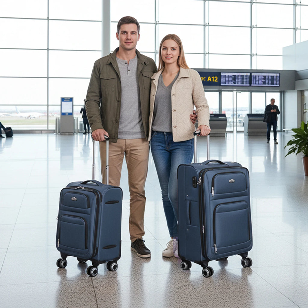 TSA Lock Luggage Set 20in+26in/20in+30in Waterproof Lightweight Softside Softshell Suitcase Expandable Rolling Luggage Travel