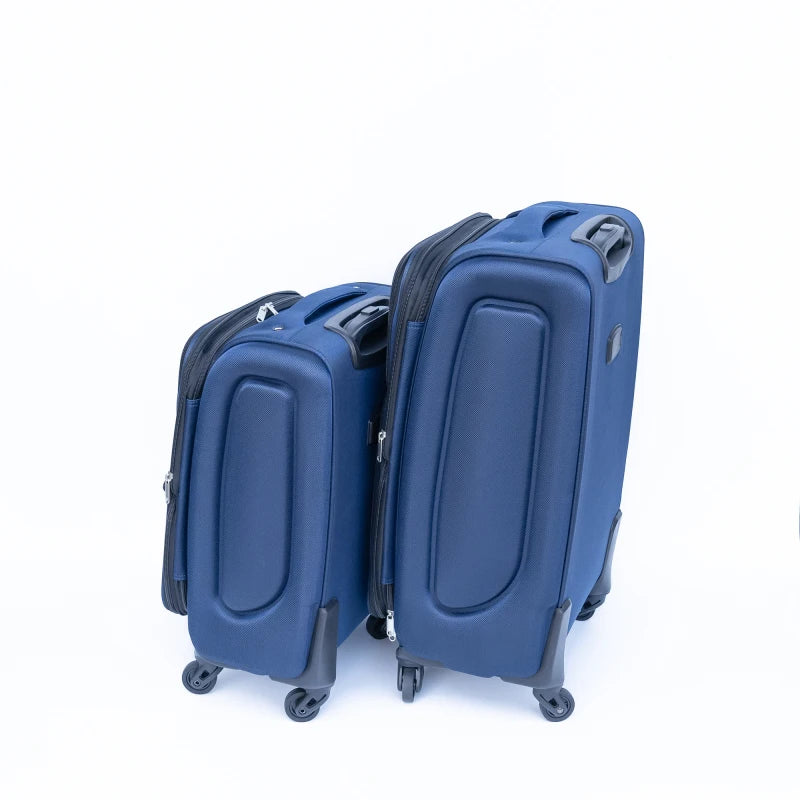 (20+24) Two-Piece Suitcase Set Oxford Trolley Case Without Password Lock Universal Wheel BLUE