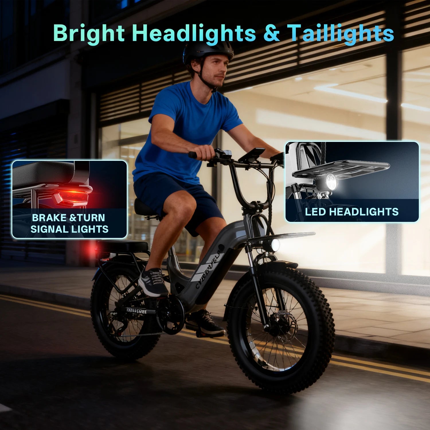 1500W Peak 20 Inch Wide Fat Tire Step-Thru Ebike, Original Shimano 7-Speed Shift, 48V 20Ah Detachable Battery, Long Range Urban Daily Commute Adult Electric Bicycle EK12