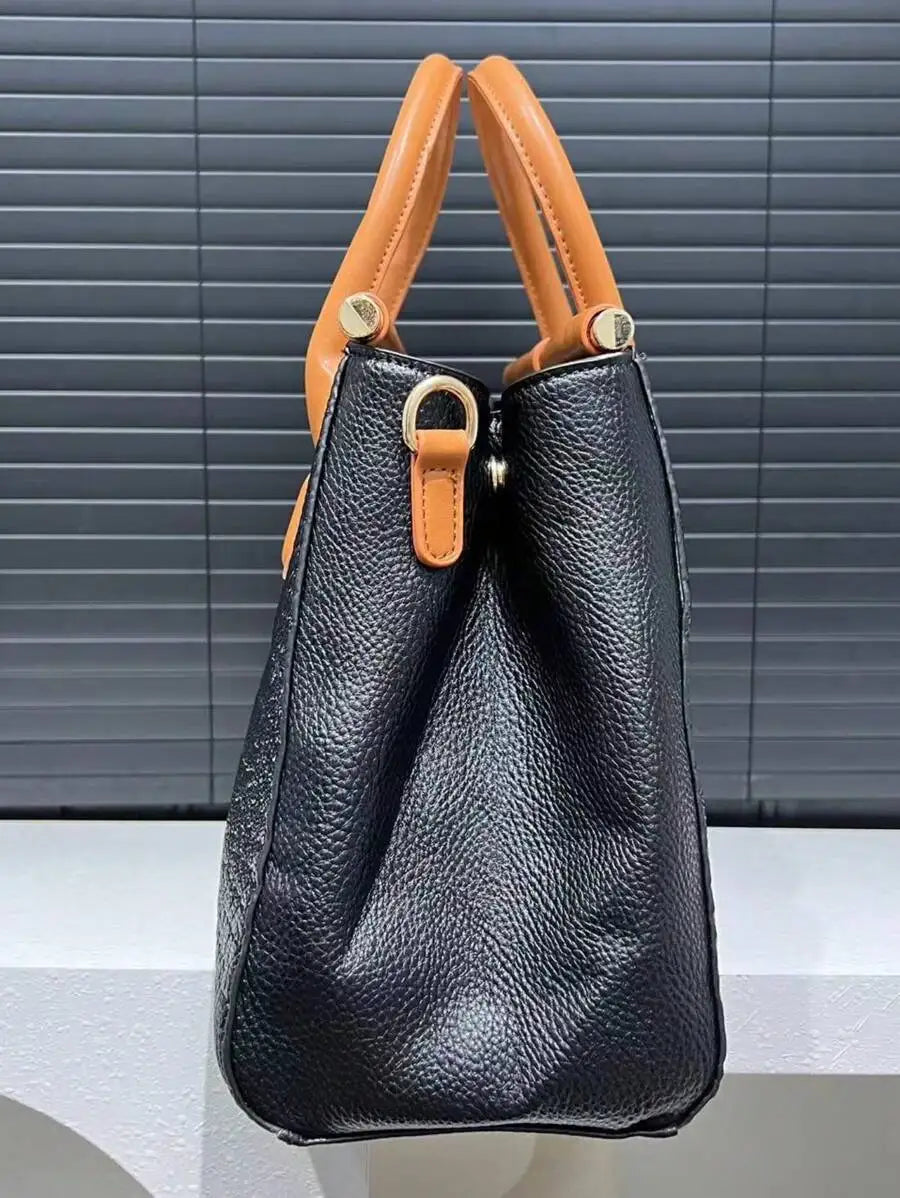 Crocodile-Embossed PU Leather Top-Handle Bag for Women, Large Capacity Office Bag