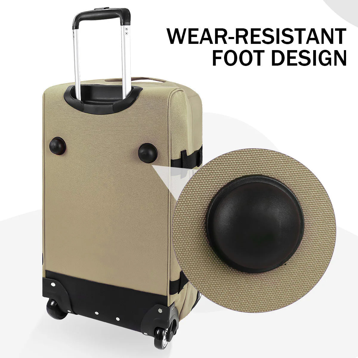 20"/26"/30" Waterproof Rolling Duffel Set 3pcs Softside Luggage Trolley Travel Bag Luggage Set for Adventure & Business Trip