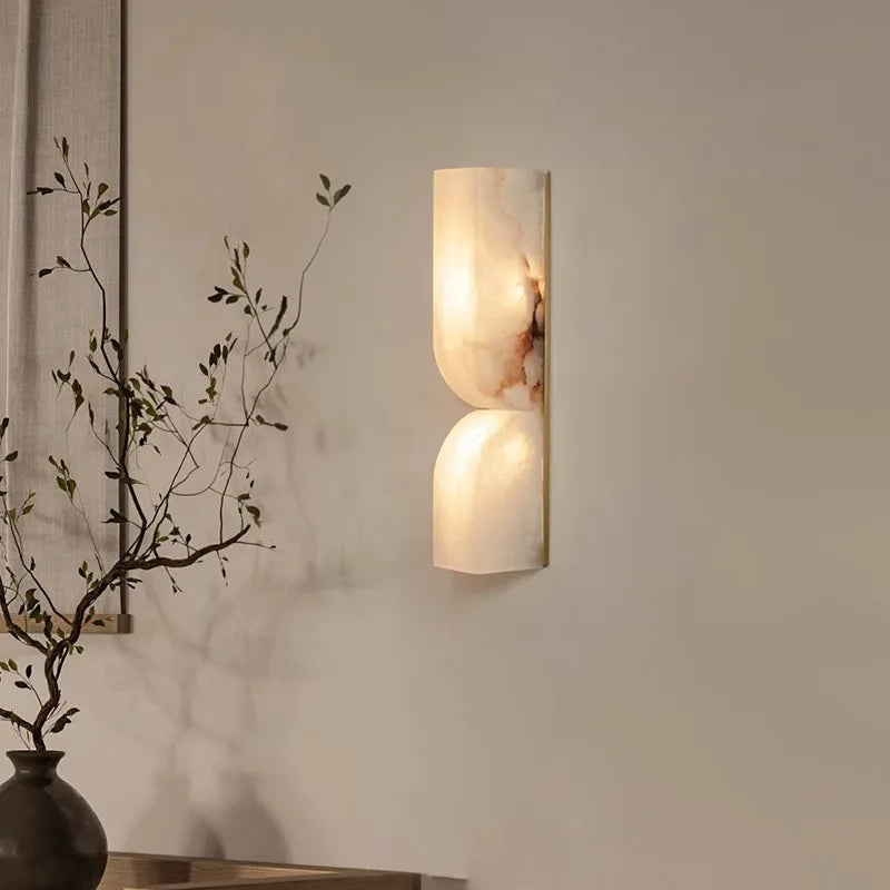 Cloud Stone Wall Lamp Living Room Bedroom Bedside Wall Light French Minimalism Copper Mood Light Home Decor LED Lighting Lights
