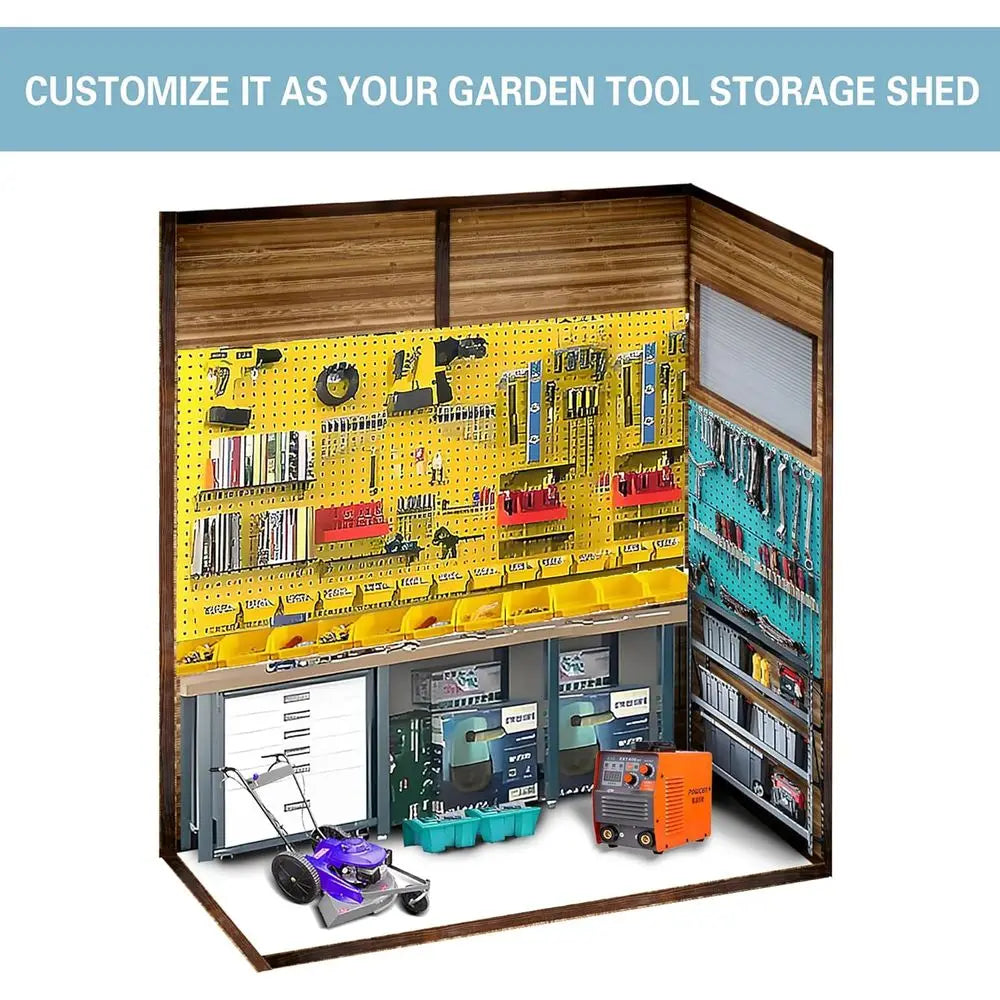 3x5 Outdoor Wooden Storage Shed with Windows, Ventilated, Ideal for Garden Tools and Patio Accessories