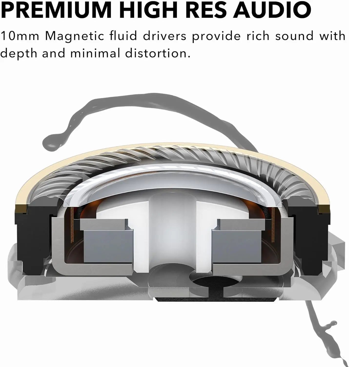 Adaptive Noise Cancelling, 3 Device Multipoint, 10-hr Battery, Wireless Charging, in Ear Headphones - EAH-AZ100-K (Black)