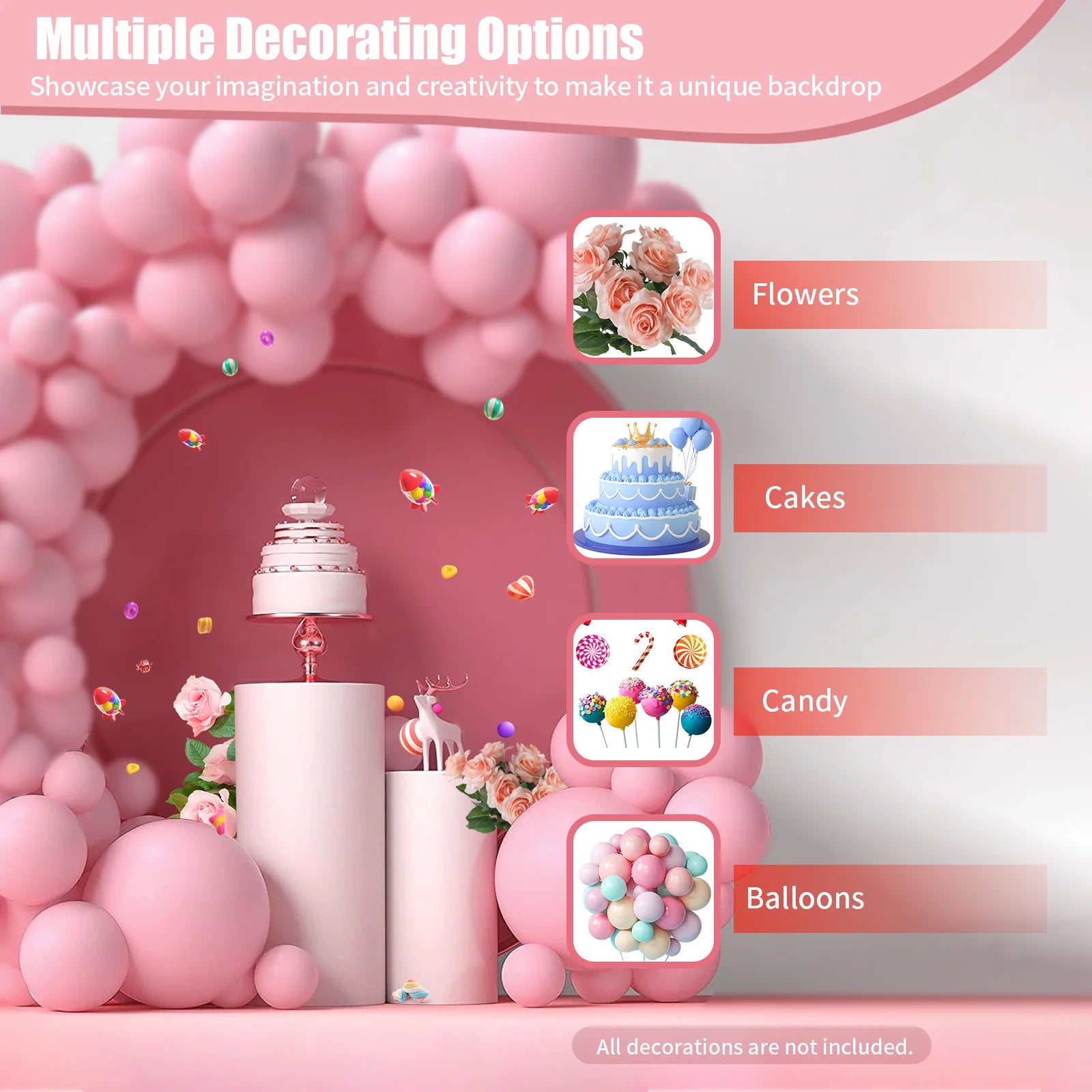 3 Pcs Round Cylinder Pedestal Stand For Wedding Party Display Stand Decor White