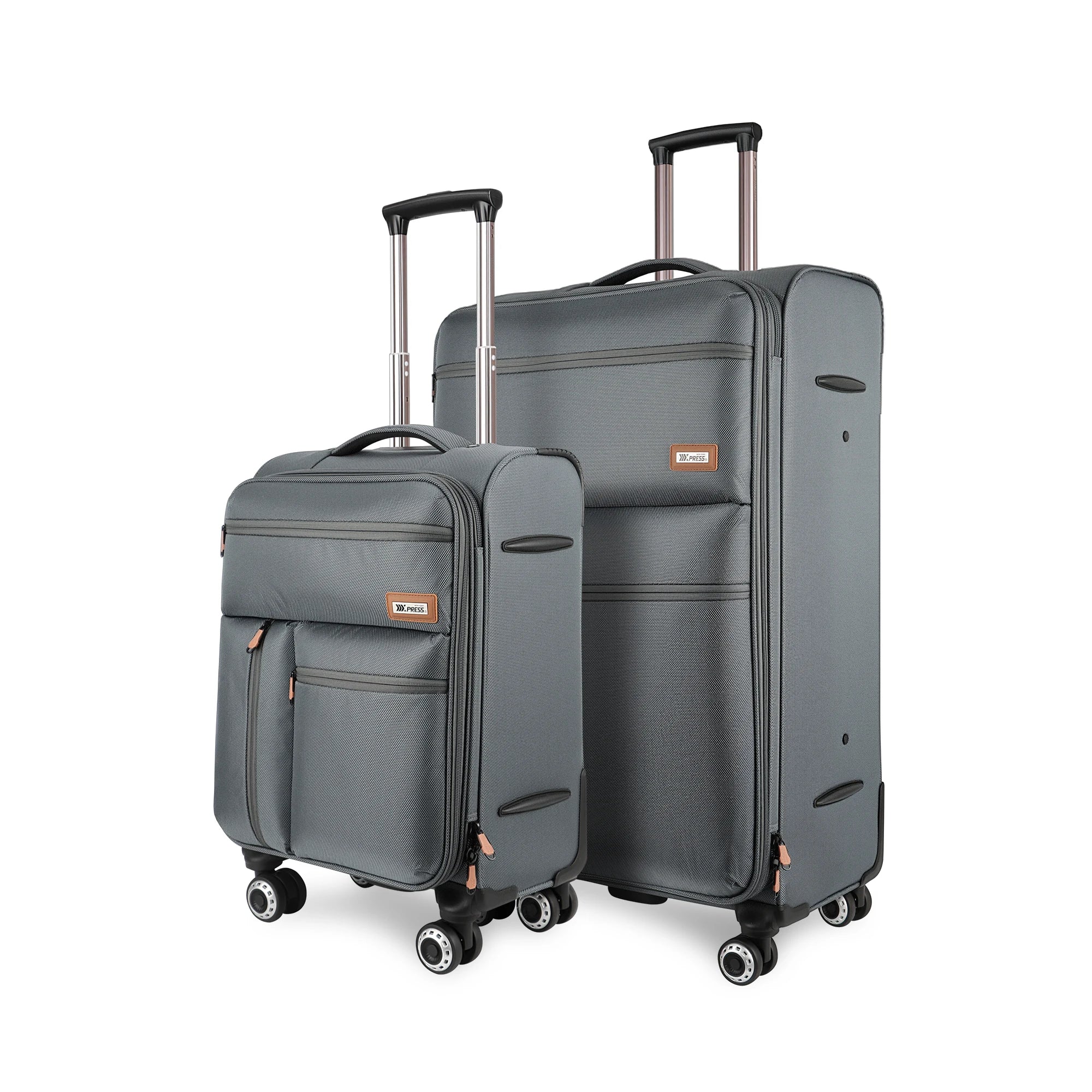 2 Piece Luggage Set Upright 360° Spinner Softshell Lightweight Luggage Wear-Resistant Rolling Travel Bag 20in+26in/20in+30in