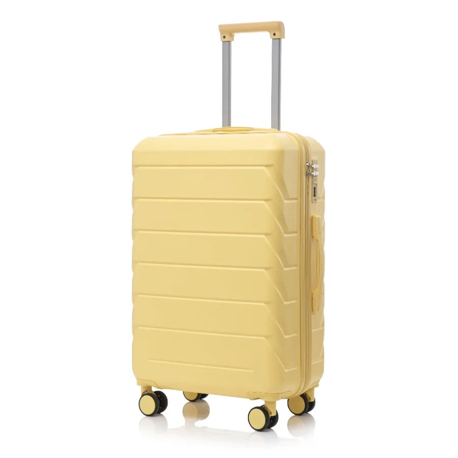 Hardside Carry on Luggage with Spinner Wheels, Hard Shell ABS Suitcase, 28-Inch Lightweight Expandable Rolling Luggage, Pink