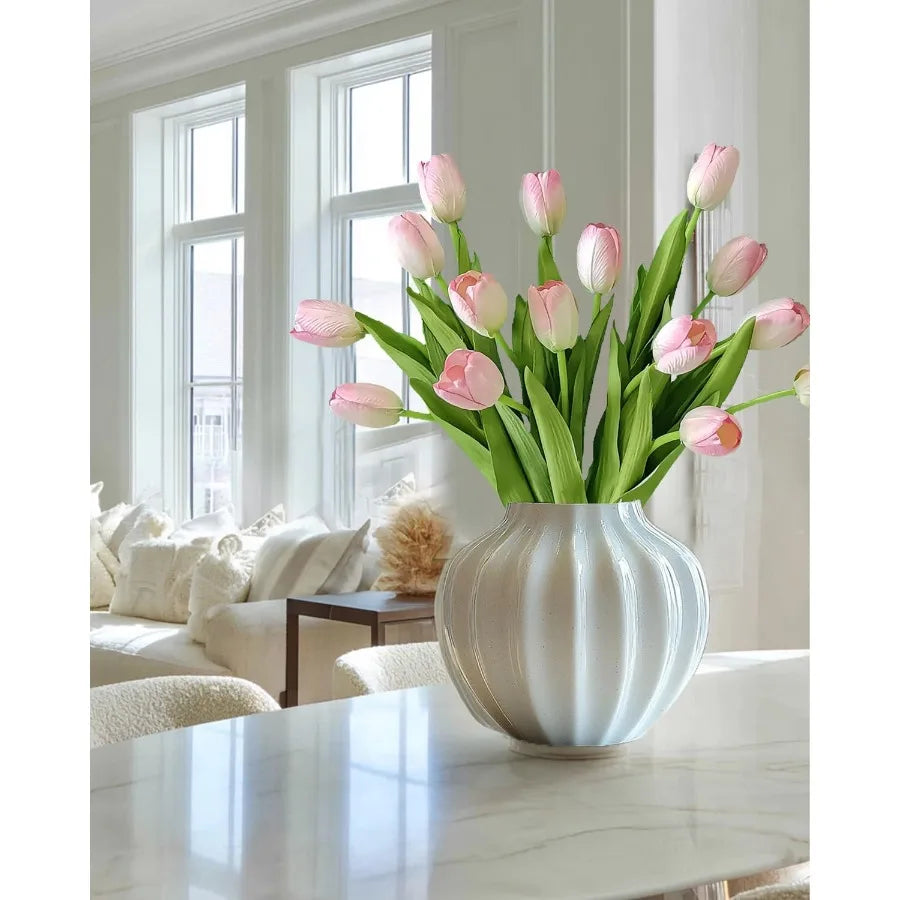 12pcs Pink Artificial s Real Toh Silk Faux Flowers 13.8 Inch Stems for Wedding Home r Mother's Day Easter Gifts Table Centerpie