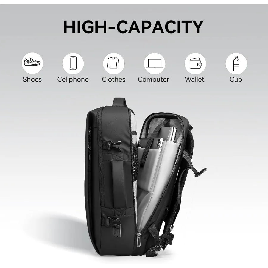 MARK RYDEN Business Backpack for Men 30L Water Resistant Laptop Backpack with USB Charging Port Fits 17.3 Inch Notebook Anti-Th