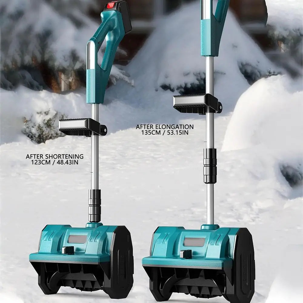 Battery-Powered Curved Handle Electric Sweeper for Lawns, Sidewalks, and Driveways (US Plug)