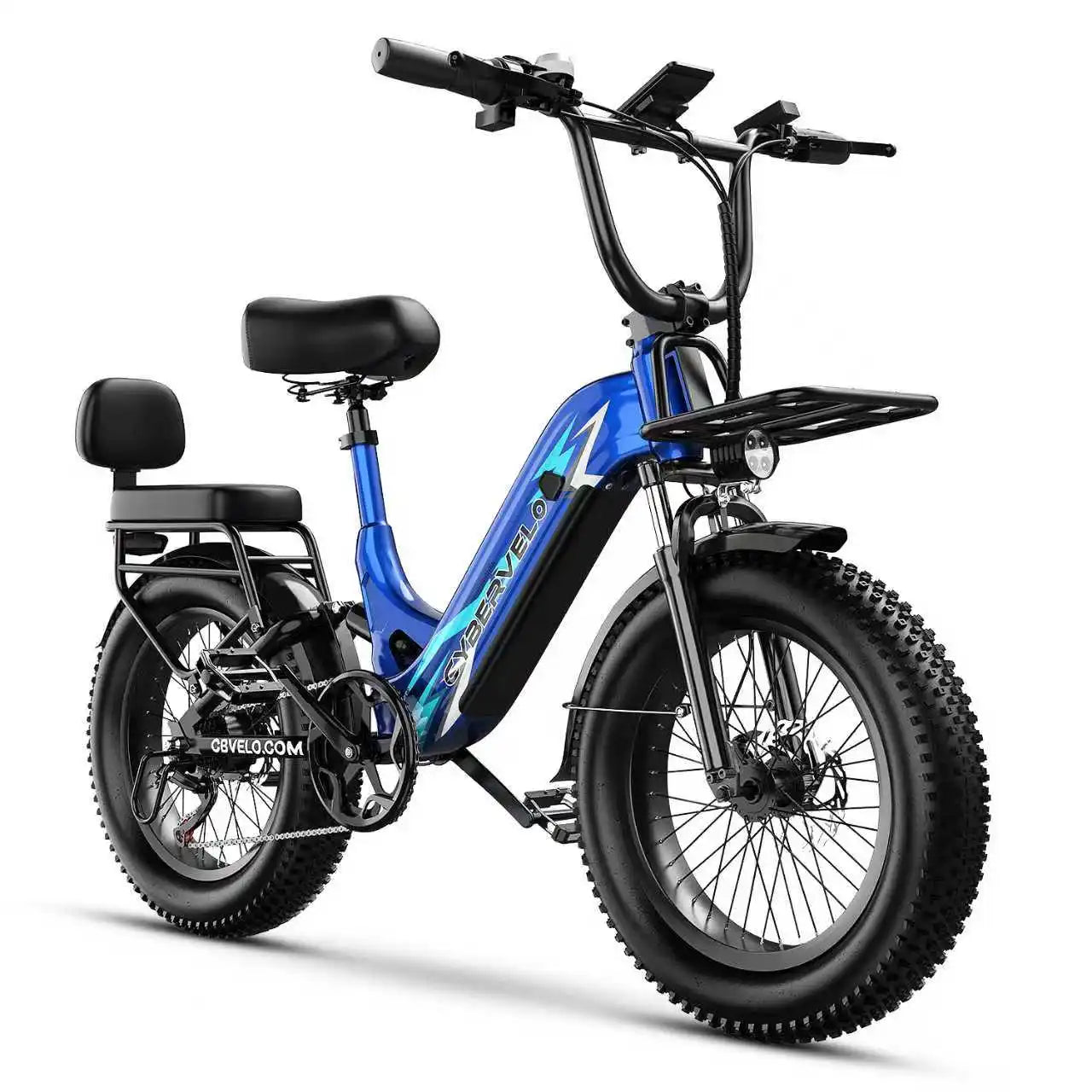 1500W Peak 20 Inch Wide Fat Tire Step-Thru Ebike, Original Shimano 7-Speed Shift, 48V 20Ah Detachable Battery, Long Range Urban Daily Commute Adult Electric Bicycle EK12