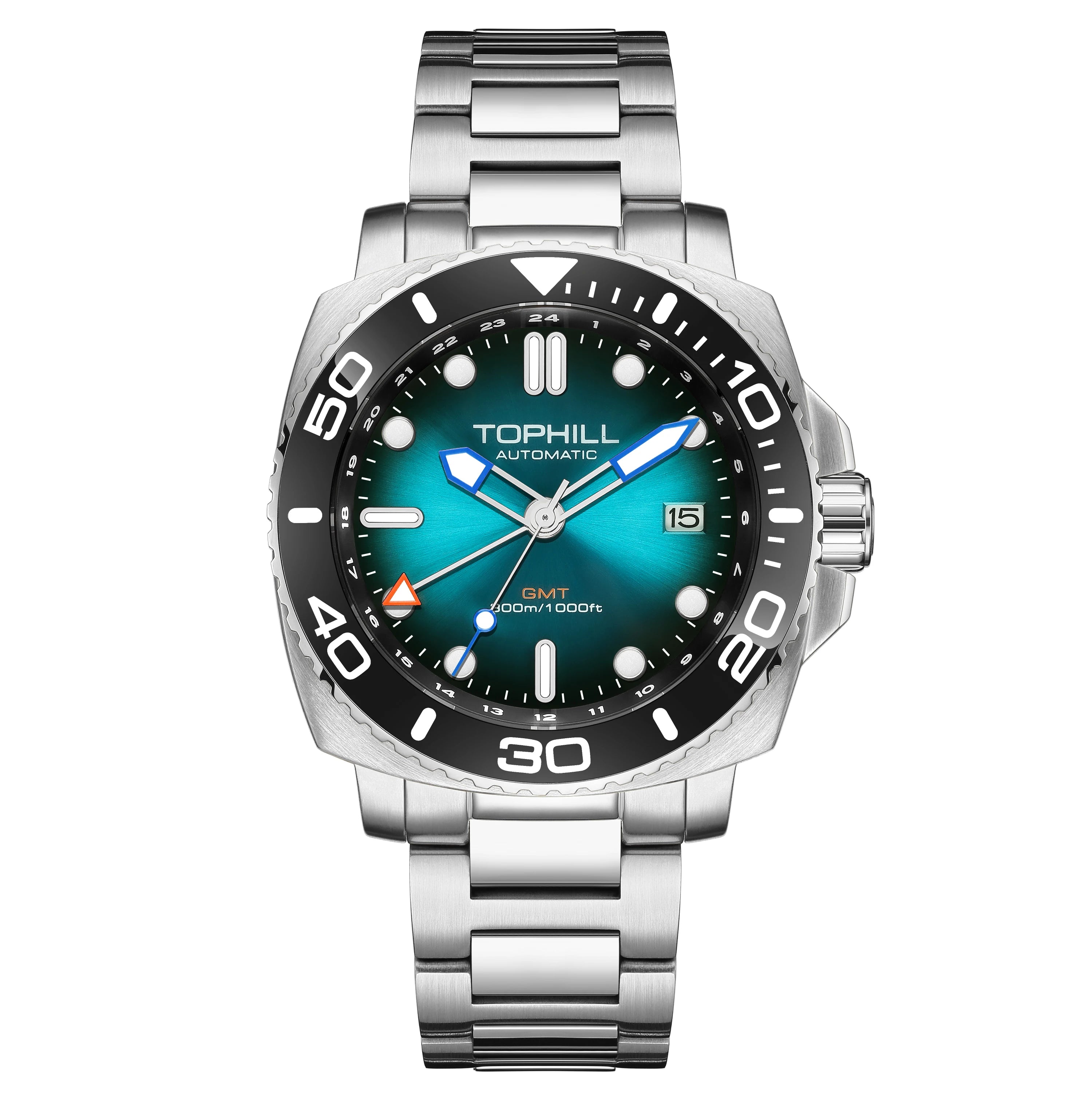 TOPHILL Dive watch NH34 Automatic Movement Submariner Wristwatch 30 bar Men's watches GMT Luxury Sapphire Ceramic bezel reloj
