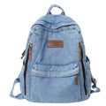Multi Pockets Large Capacity Rucksack Mochila De Escola Feminina Denim Fashion Backpacks for School Trend Student Jeans Bag