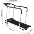 Treadmills for Seniors Recovery Fitness Exercise Machine Walking Treadmill with Full Length Handrails &Heart Rate Sensor