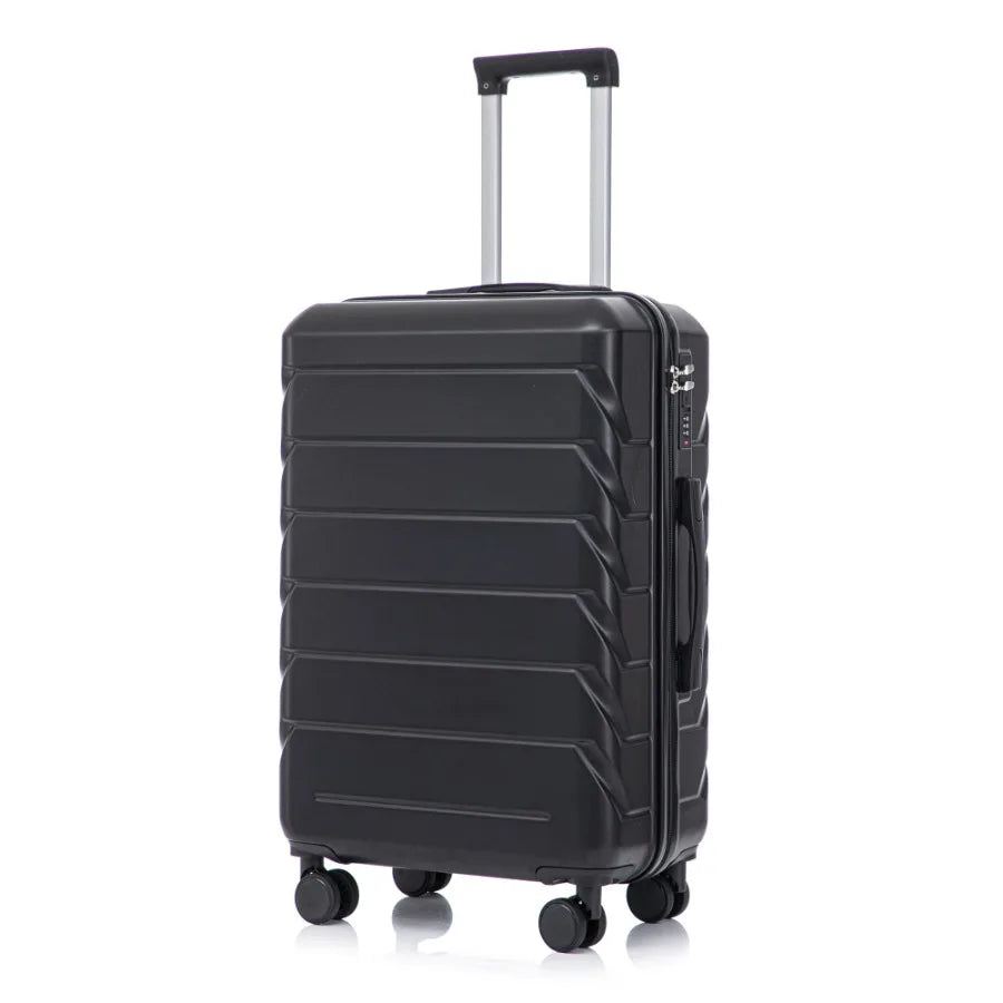 Hardside Carry on Luggage with Spinner Wheels, Hard Shell ABS Suitcase, 28-Inch Lightweight Expandable Rolling Luggage, Pink