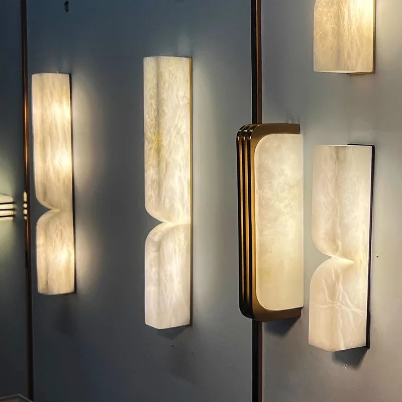 Cloud Stone Wall Lamp Living Room Bedroom Bedside Wall Light French Minimalism Copper Mood Light Home Decor LED Lighting Lights