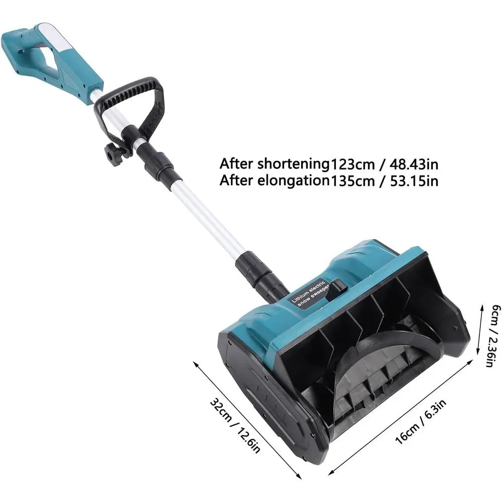 Battery-Powered Curved Handle Electric Sweeper for Lawns, Sidewalks, and Driveways (US Plug)