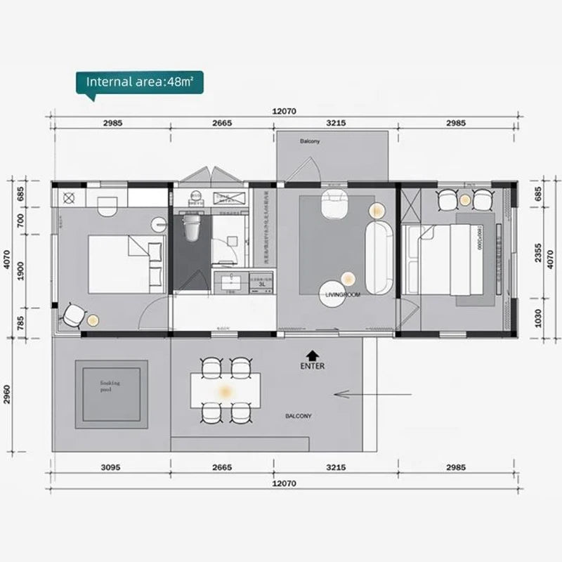 Modern Prefab Container House Modular Tiny Home Luxury Mobile Cabin Villa for Airbnb Hotel Vacation Office Granny Flat ADU