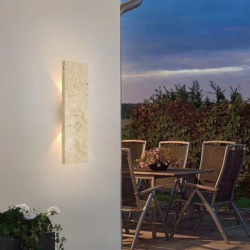 Natural Stone Outdoor Waterproof Wall Lamp 18W LED for Bedroom And Living Room Lighting
