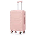 Hardside Carry on Luggage with Spinner Wheels, Hard Shell ABS Suitcase, 28-Inch Lightweight Expandable Rolling Luggage, Pink