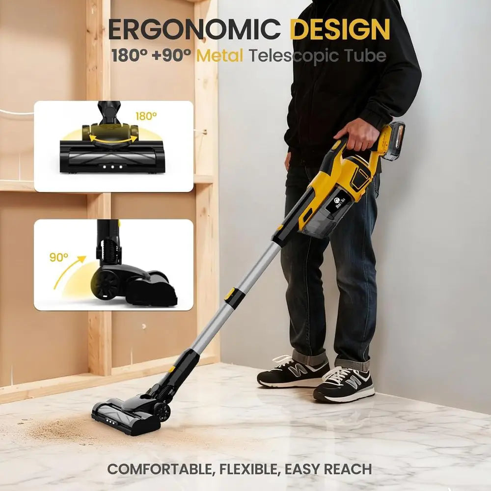 190W 20V Battery Compatible 5-in-1 Lightweight Stick Handheld Vacuum with HEPA Filter for Car Home Carpet Hardfloor Pet Hair