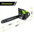 Deli 62CC Gas Powered Chainsaw,20 Inch 2-Stroke Petrol Handheld Cordless Chain Saw,Gasoline Gas Chainsaws for Wood Cutting
