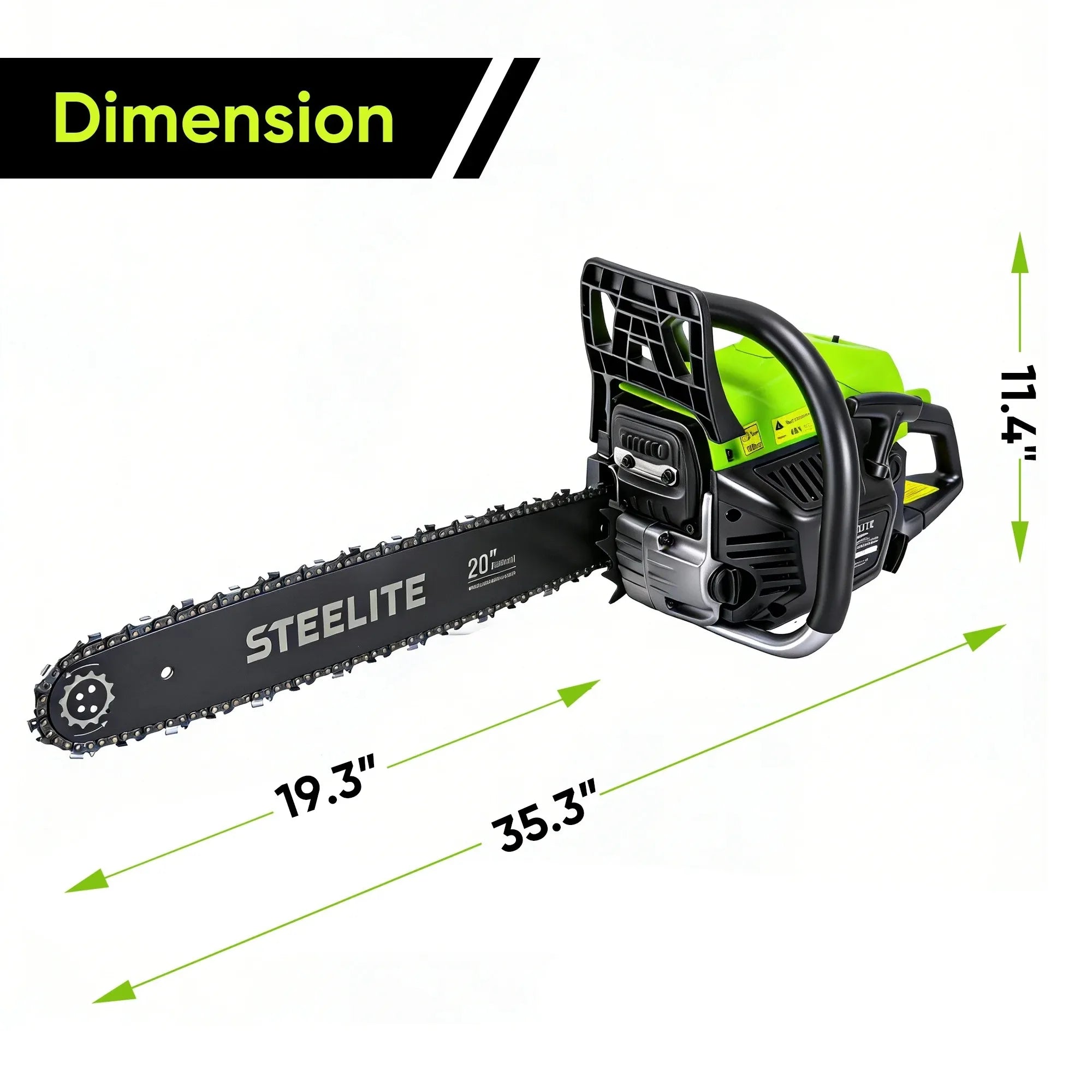 Deli 62CC Gas Powered Chainsaw,20 Inch 2-Stroke Petrol Handheld Cordless Chain Saw,Gasoline Gas Chainsaws for Wood Cutting