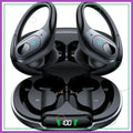 Active Noise Cancelling Wireless Earbuds with 90Hrs Playback, Stereo Bass, IPX7 Waterproof for Sports Running Gym Black
