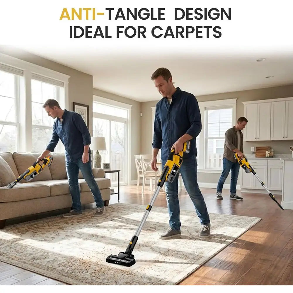 190W 20V Battery Compatible 5-in-1 Lightweight Stick Handheld Vacuum with HEPA Filter for Car Home Carpet Hardfloor Pet Hair