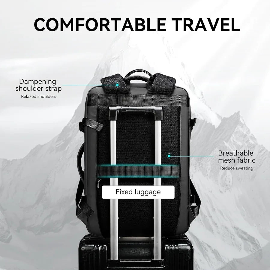 MARK RYDEN Business Backpack for Men 30L Water Resistant Laptop Backpack with USB Charging Port Fits 17.3 Inch Notebook Anti-Th