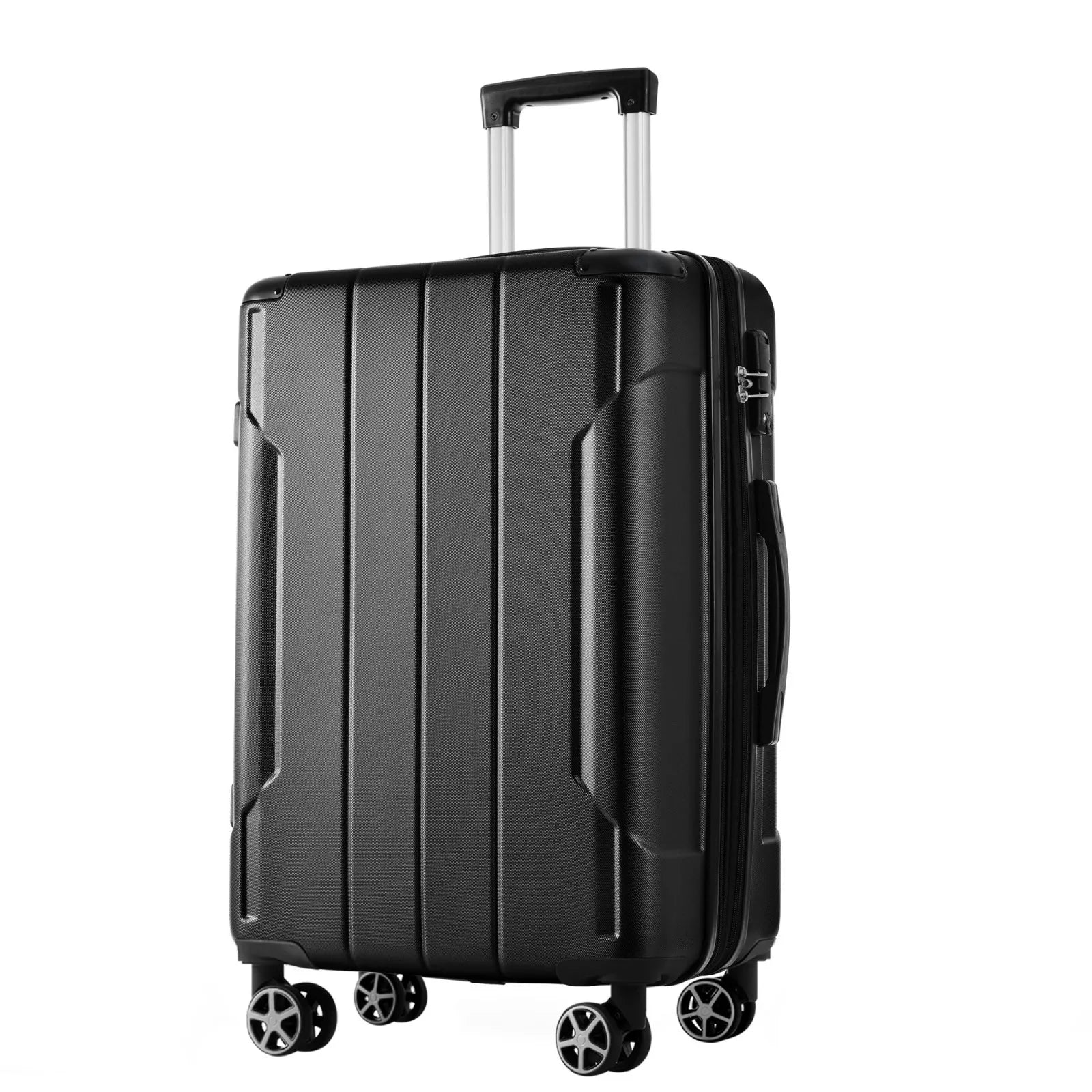 24Inch Rolling Luggage, Lightweight Durable ABS Suitcase with 360° Spinner Wheel, TSA Lock, Airline-Approved Travel Carry On