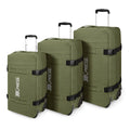 20"/26"/30" Waterproof Rolling Duffel Set 3pcs Softside Luggage Trolley Travel Bag Luggage Set for Adventure & Business Trip