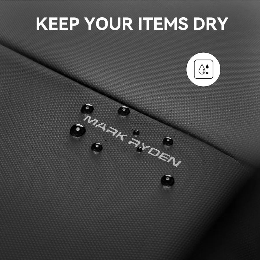 MARK RYDEN Business Backpack for Men 30L Water Resistant Laptop Backpack with USB Charging Port Fits 17.3 Inch Notebook Anti-Th