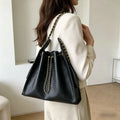 Spring Summer Commuter Bucket Bag Chain Shoulder Crossbody Grid Small Fragrance Style Soft Leather Bag Luxury bag