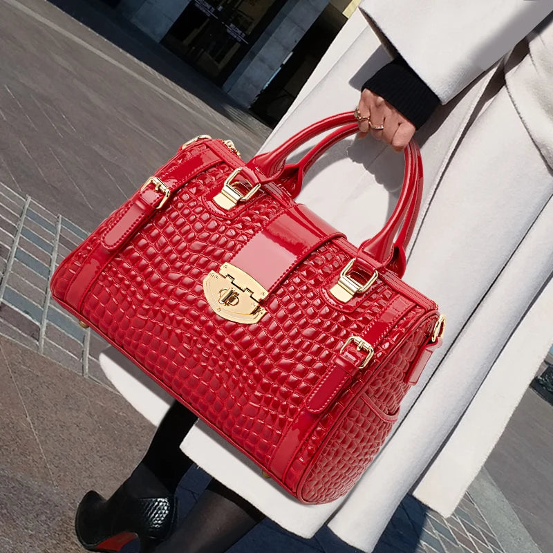 Aidanni Genuine Leather Handbag for Women, 2026 New Arrival Elegant Boston Bag, Large Capacity Shoulder Bag for Ladies & Mothers