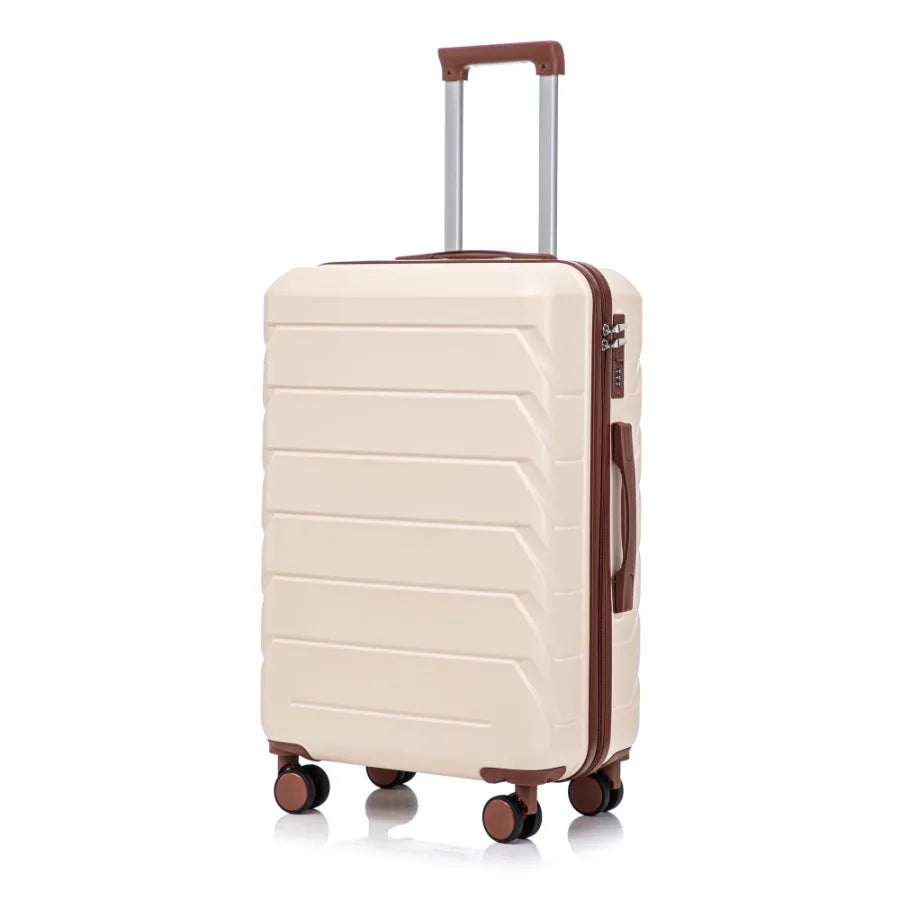 Hardside Carry on Luggage with Spinner Wheels, Hard Shell ABS Suitcase, 28-Inch Lightweight Expandable Rolling Luggage, Pink