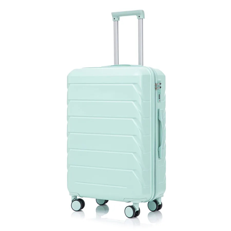Hardside Carry on Luggage with Spinner Wheels, Hard Shell ABS Suitcase, 28-Inch Lightweight Expandable Rolling Luggage, Pink