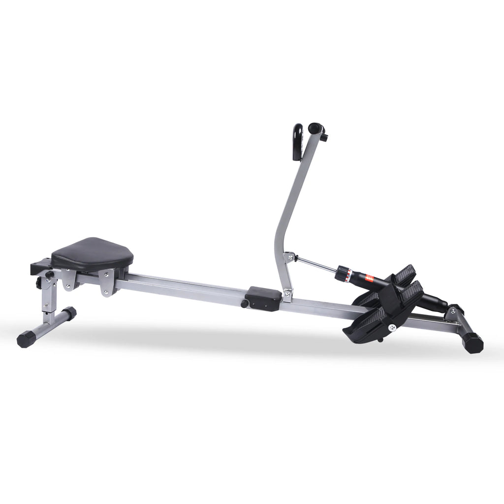 Fitness Rowing Machine Rower Ergometer, with 12 Levels of Adjustable Resistance, Digital Monitor and 260 lbs of Maximum Load, Bl
