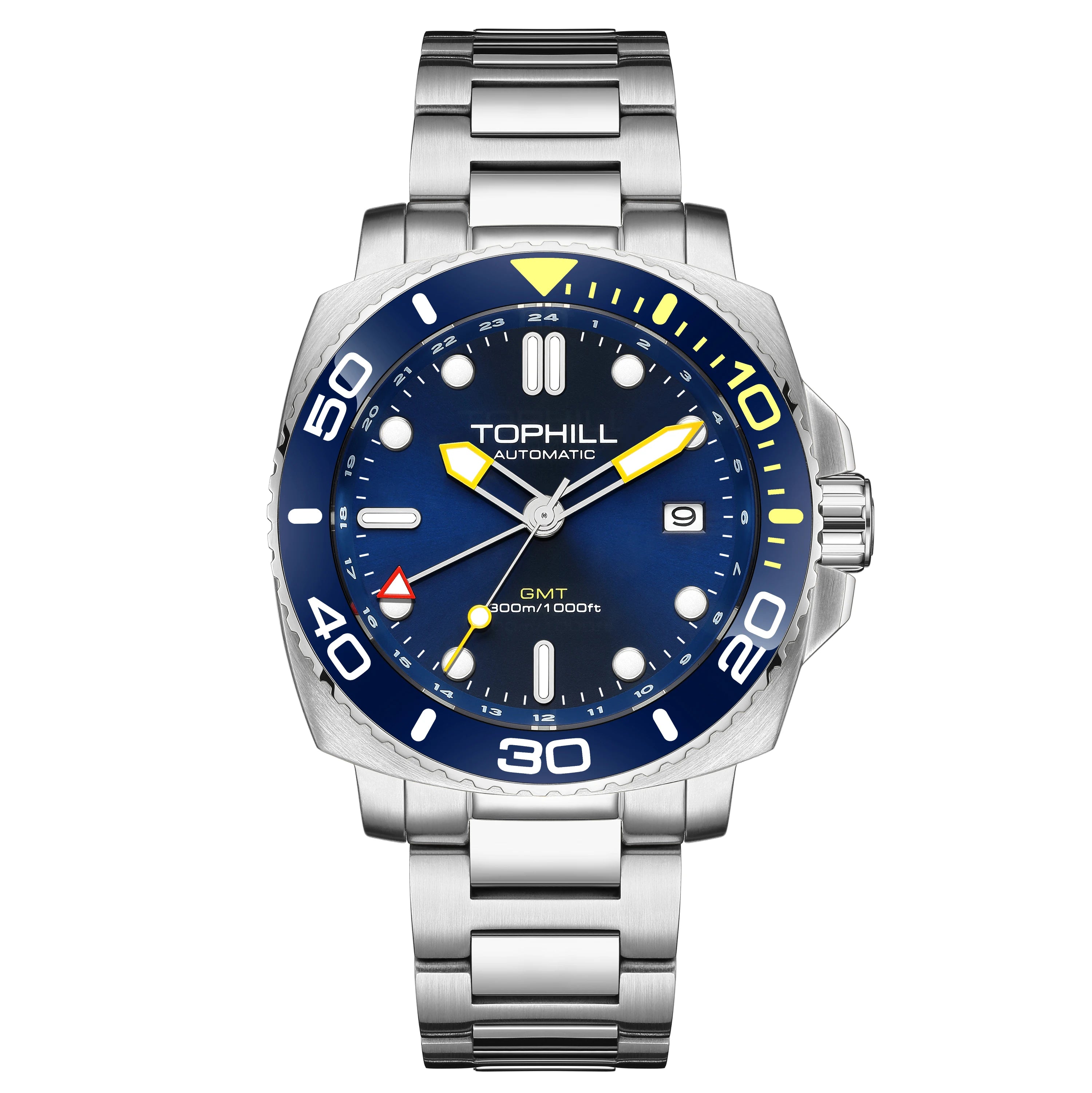 TOPHILL Dive watch NH34 Automatic Movement Submariner Wristwatch 30 bar Men's watches GMT Luxury Sapphire Ceramic bezel reloj