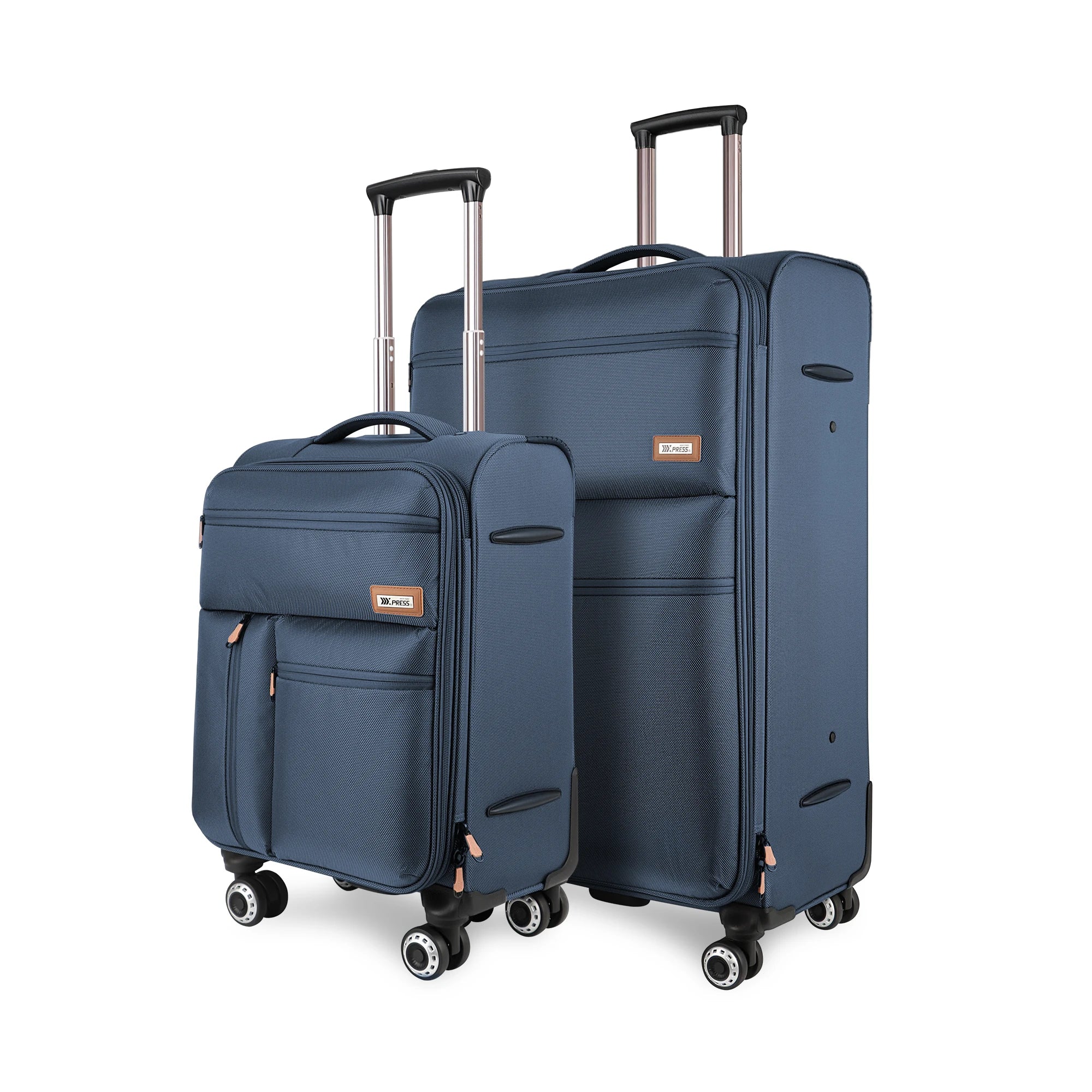 2 Piece Luggage Set Upright 360° Spinner Softshell Lightweight Luggage Wear-Resistant Rolling Travel Bag 20in+26in/20in+30in