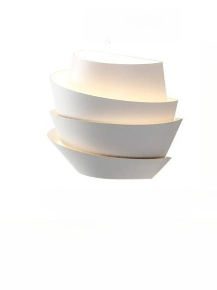 Designer Atmosphere Iron Art Decorative Wall Lamp LED G9 Creative White Wall Mounted Bedroom Bedside Living Room Study Studio