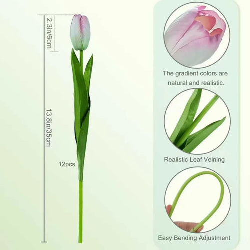 12pcs Pink Artificial s Real Toh Silk Faux Flowers 13.8 Inch Stems for Wedding Home r Mother's Day Easter Gifts Table Centerpie