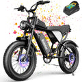 Ridstar Electric Bike for Adults Peak 1500W 31 MPH 48V 15.6AH MINI30 E-Bike Electric Bicycle 20x4" Fat Tire Mountain Bike