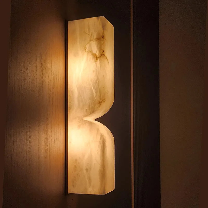 Cloud Stone Wall Lamp Living Room Bedroom Bedside Wall Light French Minimalism Copper Mood Light Home Decor LED Lighting Lights