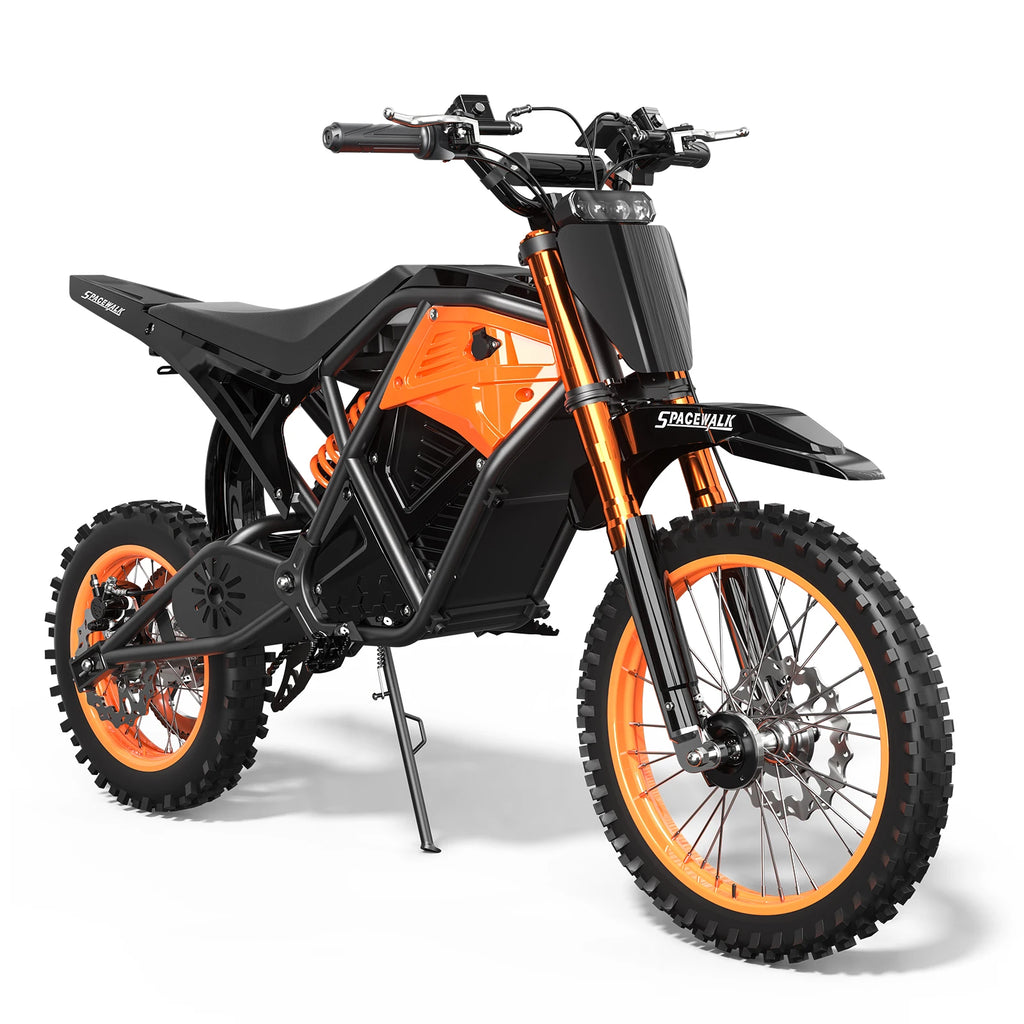 Spacewalk 48V Electric Dirt Bike for Adults, 3000W Peak Power Motor with 14"/12" Fat Tire, 37.5MPH 60 Miles Range Electric bike