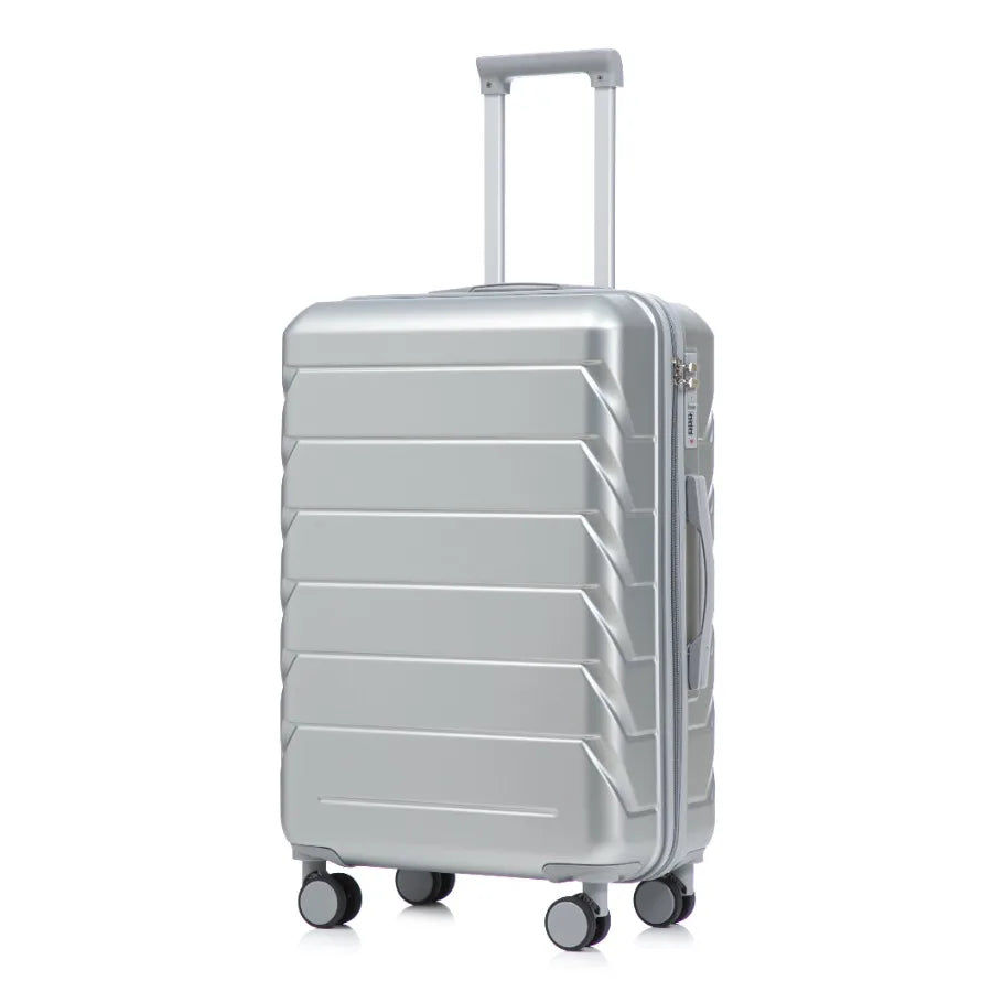 Hardside Carry on Luggage with Spinner Wheels, Hard Shell ABS Suitcase, 28-Inch Lightweight Expandable Rolling Luggage, Pink