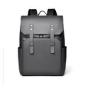 Classic Black Leather Backpack, Waterproof Business Bag for Men, Durable School & Work Backpack with Laptop Compartment