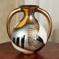 Essence Table Vase | Decorative Centerpieces for Dining Room, Kitchen, Living Room, Bedroom | Gold, Black, Amber, Silver | Geome